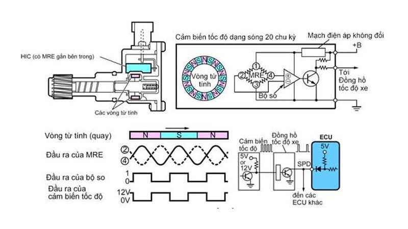 Cảm biến tốc độ ô tô Cấu tạo, nguyên lý, dấu hiệu và sửa chữa